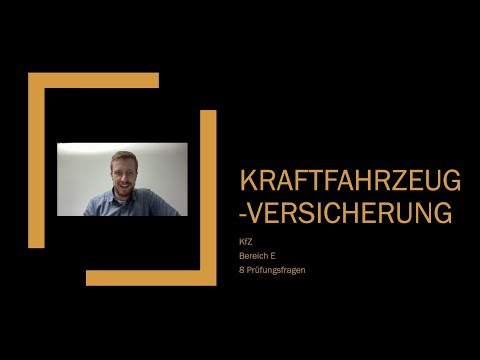 Motor vehicle insurance (KfZ) explained for the IHK expert knowledge examination 34d