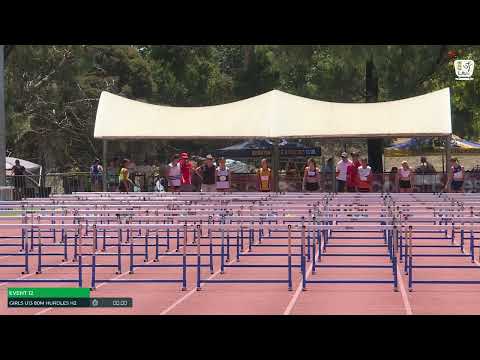 Girls U13 80m Hurdles Heat 2: 2024-25 State Combined Event Championships