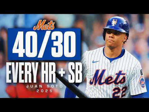Juan Soto’s Historic 40/30 Season | Every HR & Stolen Base from 2025