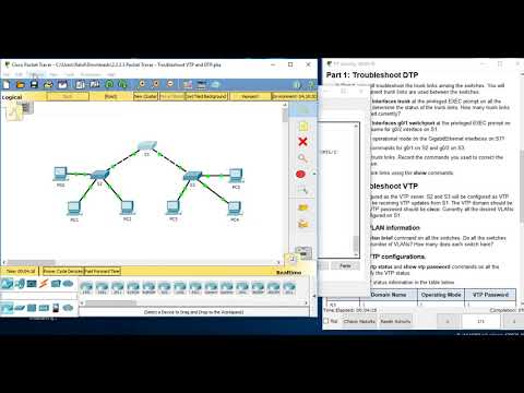 2.2.3.3 Packet Tracer - Troubleshoot VTP and DTP