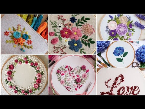 Hand Embroidery Flower Pattern #colorsoflifewithmusfira #new
