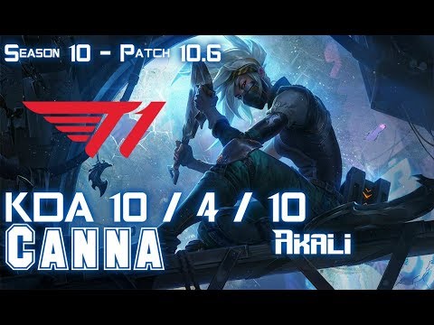 T1 Canna AKALI vs JAX Top - Patch 10.6 KR Ranked