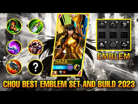 CHOU EMBLEM SET 2023 AND BUILD🔥(MUST TRY) CHOU NEW META GAMEPLAY - Mobile Legends