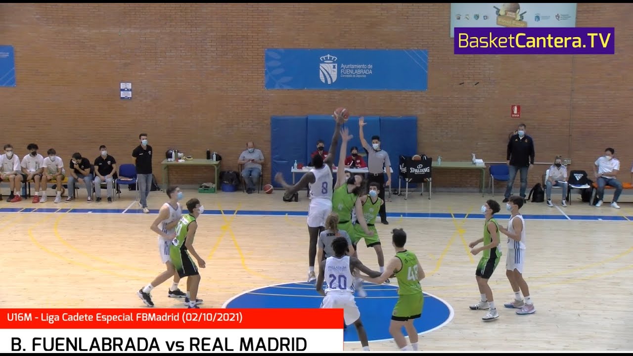 U16M - B. FUENLABRADA vs REAL MADRID.- Liga Cadete FBMadrid (2/10/21) #BasketCantera.TV