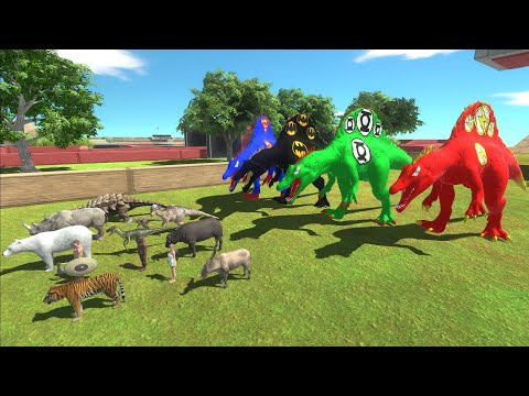Escape from JUSTICE LEAGUE SPINOSAURUS - Animal Revolt Battle Simulator