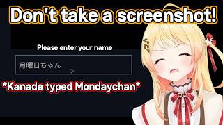 Kanade finally use Monday-chan as her name