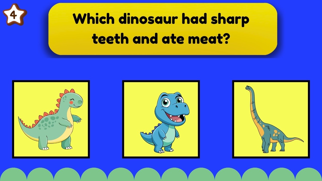 🦖 Dinosaur Quiz for Kids | Fun Learning Game for kids, preschool & ESL