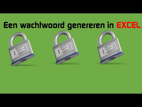 Wachtwoord generator in Excel - ExcelXL.nl trainingen en workshops