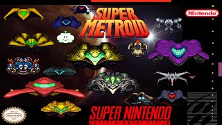 Super Metroid - All Samus Ships from SM Hacks