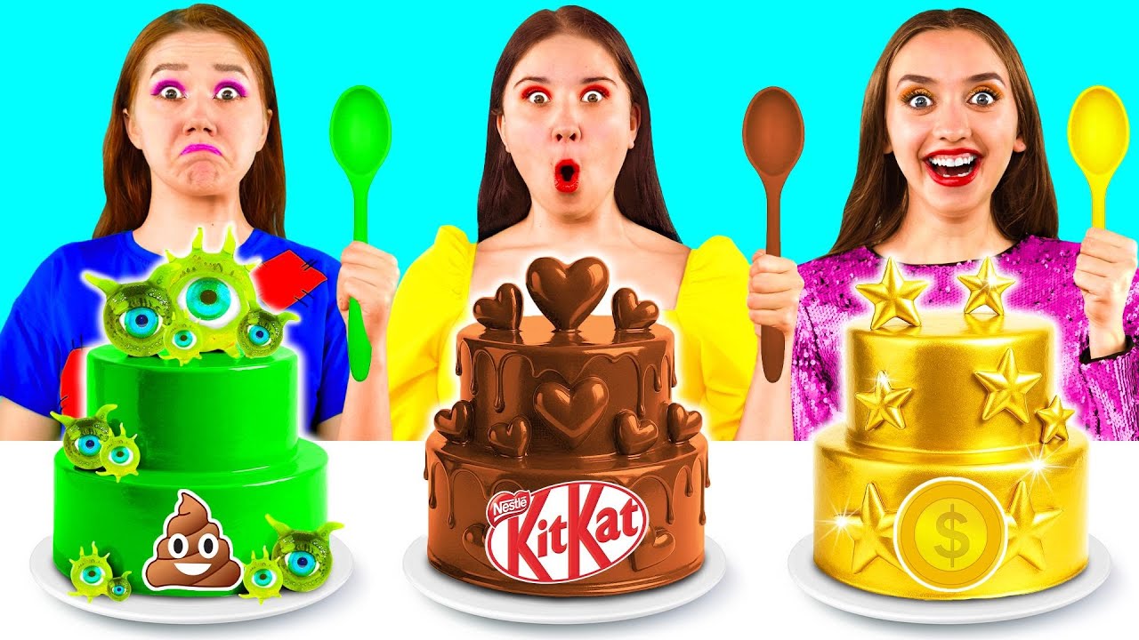 リッチvsブロークvsギガリッチフードチャレンジ | キッチンのハックと裏ワザ 4Fun Challenge