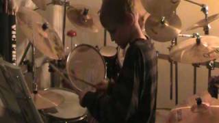 Awesome 9 year old drummer playing Pillar's "Light at my Feet"