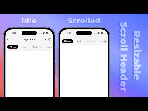 Resizable ScrollView Header | Scroll To Hide Header | SwiftUI | iOS 18+ thumbnail