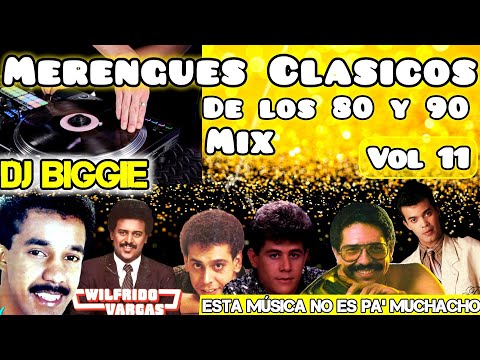 MERENGUES CLASICOS DE LOS 80 Y 90 MIX VOL 11. MERENGUES ROMANTICOS Y BAILABLES DJ BIGGIE.