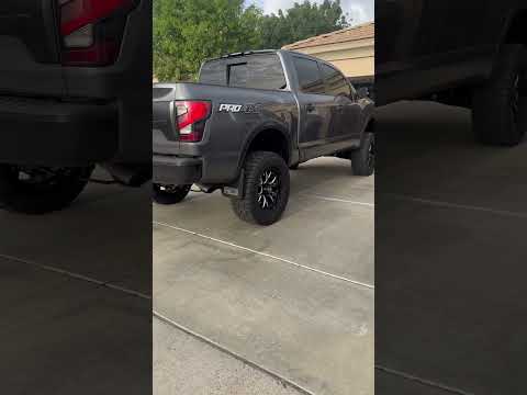 Stock exhaust vs Borla S Type. No drone and sounds great. #titanpro4x #borla