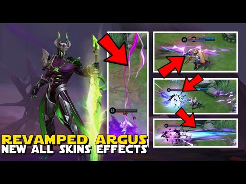 REVAMPED ARGUS FINAL VERSION ENTRANCE ANIMATION AND ALL SKINS NEW SKILL EFFECTS | MLBB NEW UPDATE