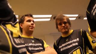 Na`Vi vs VeryGames: knife round and discussing before the game @ Esports Heaven Vienna