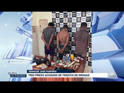 SENADOR JOSÉ PORFÍRIO: TRIO PRESO ACUSADO DE TRÁFICO DE DROGAS