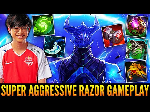 👉23SAVAGE With Super Aggressive Razor Gameplay - Refresher Orb + Octarine Core + Basher Crazy Build!