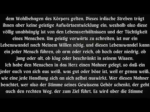 STIMME DES GEWISSENS .... LIEBEGEBOT .... WISSEN .....