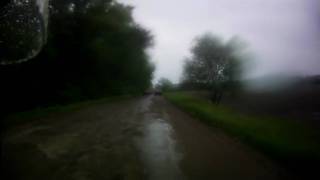 preview picture of video 'Yamaha YBR 125 ride on Ukraine road between villages in a rain, part 2'