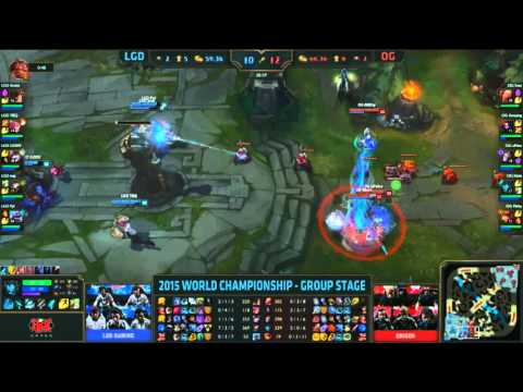 LGD vs OG - The Bot Tower Mega Teamfight
