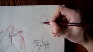 Как правильно нарисовать плечи и шею карандашом - Видео онлайн