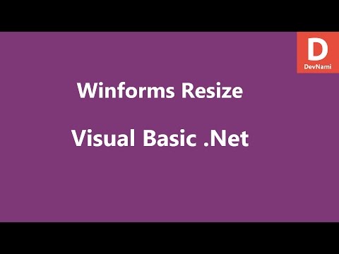 Visual Basic Net Resize WinForms Window