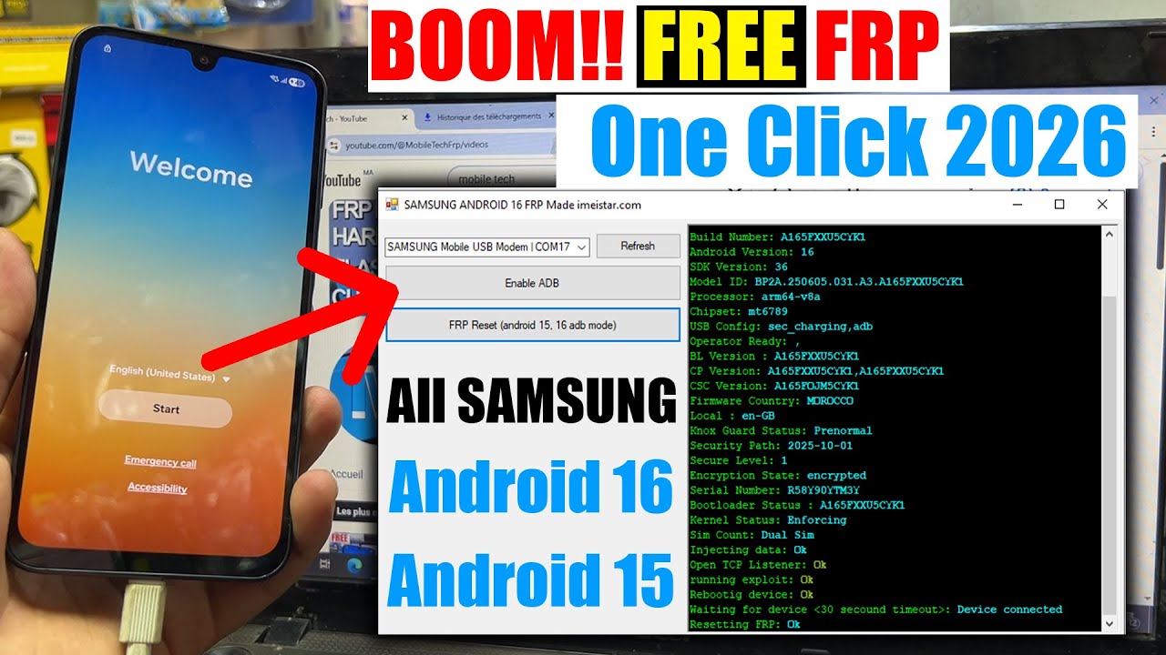 All Samsung Android 15/16 FRP Bypass New Tool, Google Account Remove |  FRP Unlock