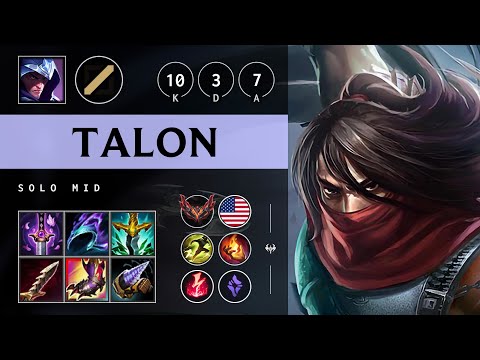 Talon Mid vs Ryze - NA Grandmaster Patch 25.18