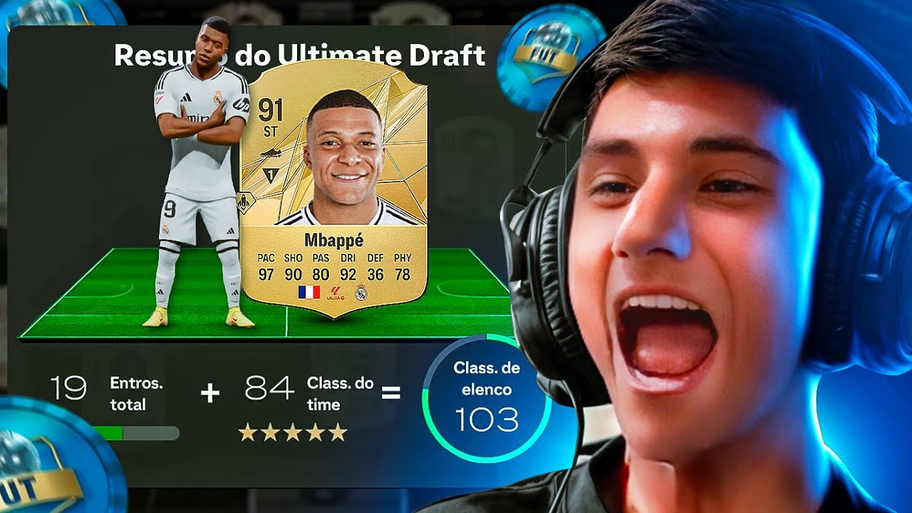 JOGAMOS COM MBAPPE NO EA FC 25 E DESTRUÍMOS TODOS OS ADVERSÁRIOS NO DRAFT!