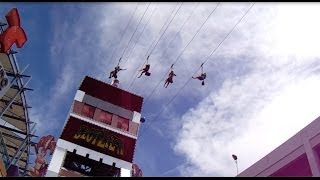 preview picture of video 'SlotZilla Zip Line Attraction at Fremont Street Experience, Las Vegas'