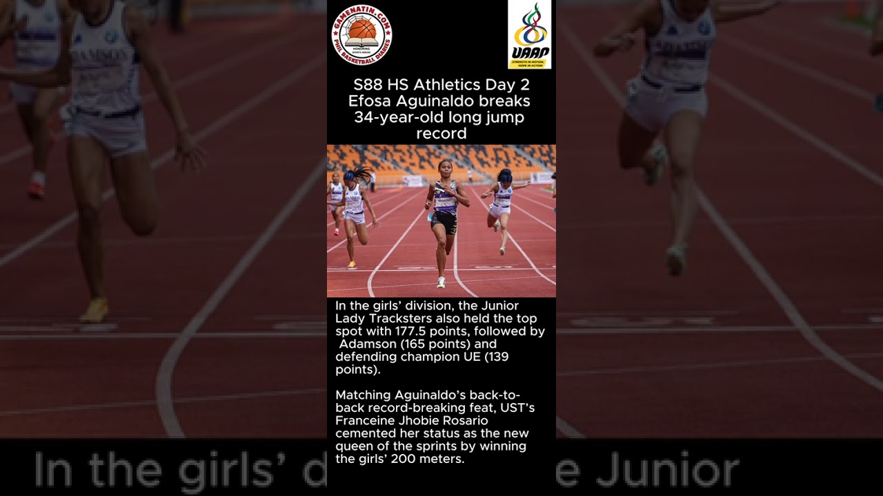 UAAP High School Track and Field: NU's Efosa Aguinaldo breaks 34-year old long jump record