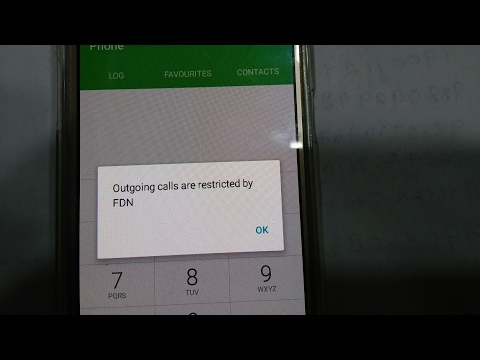 Outgoing calls are restricted by FDN mode