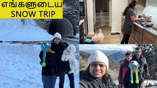 எங்களுடைய 8 hours snow mountain ROAD trip~ FAMILY OF 5~ Managing kids and dog~ Family Traveler VLOG