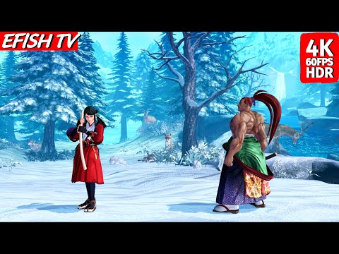 Takane Hibiki vs Kibagami Genjuro (Hardest AI) - Samurai Shodown | 4K 60FPS