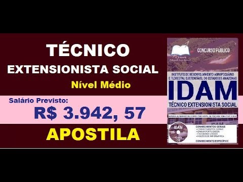 Apostila Concurso Público IDAM AM 2019 Cargo Técnico Extensionista Social