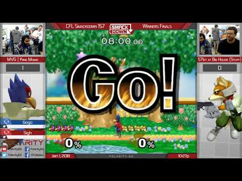 CFL Smackdown 157 Melee - MVG | King Momo (Falco) vs Stuff (Fox) - Winners Finals