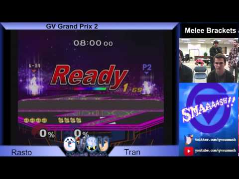 GVGP 2 - Tran (Fox) Vs. Rasto (Peach) Melee Singles Bracket