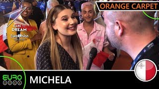 MALTA EUROVISION 2019: Michela Pace - 'Chameleon' (ORANGE CARPET INTERVIEW) | Tel Aviv 2019