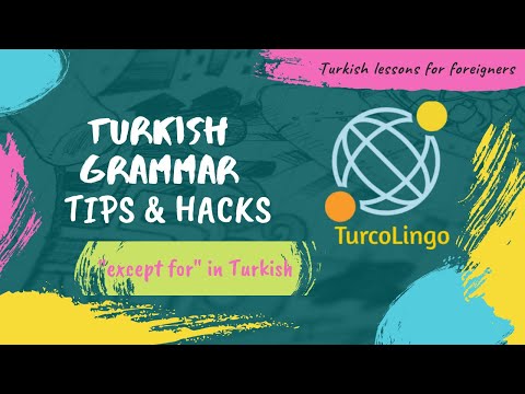 Turkish Grammar Hack I How to Say "except for, other than...etc." in Turkish? I -den/-dan başka