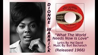 Dionne Warwick   What The World Needs Now Is Love HQ w Lyrics 1966