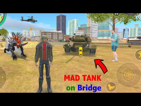 Rope Hero 3 (Mad Tank Fight on River Bridge) Russian Military Tank Boom Baam - Android Gameplay HD