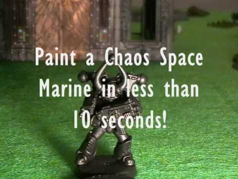 Stop Motion Painting - Chaos Space Marine in 10 Sec.s