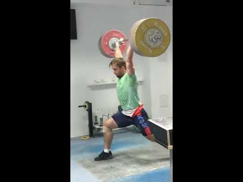 Clean and Jerk session up to 215kg/474lbs @ 89kg bw