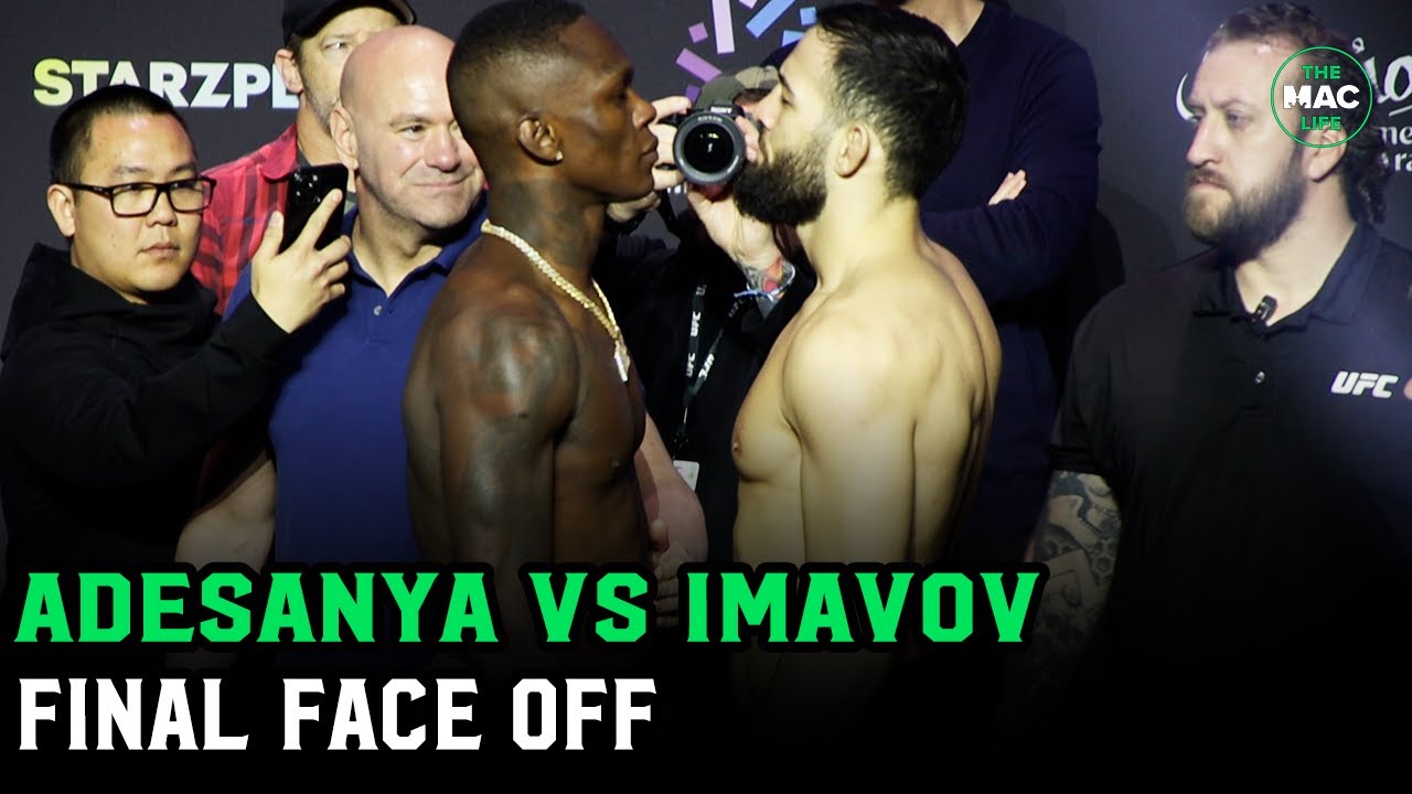 Israel Adesanya vs. Nassourdine Imavov Ceremonial Weigh in Final Face Off