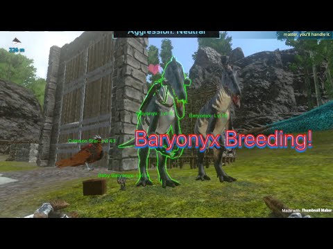 ARK Survival Evolved Mobile: Baryonyx Breeding!