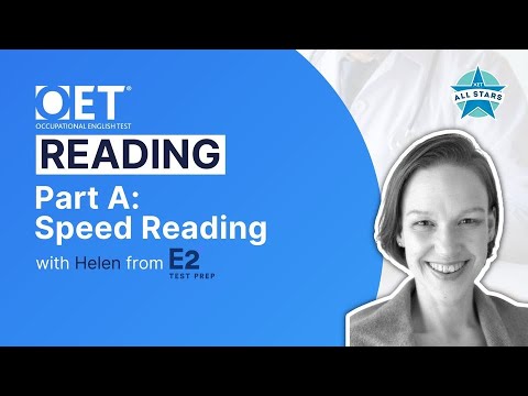 FREE E2 OET  Live Class: OET Reading Part A with Helen!
