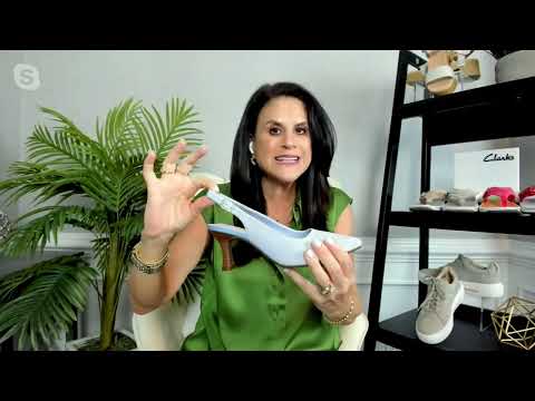 Clarks Collection Sling-Back Leather Pumps - Kataleyna Step on QVC