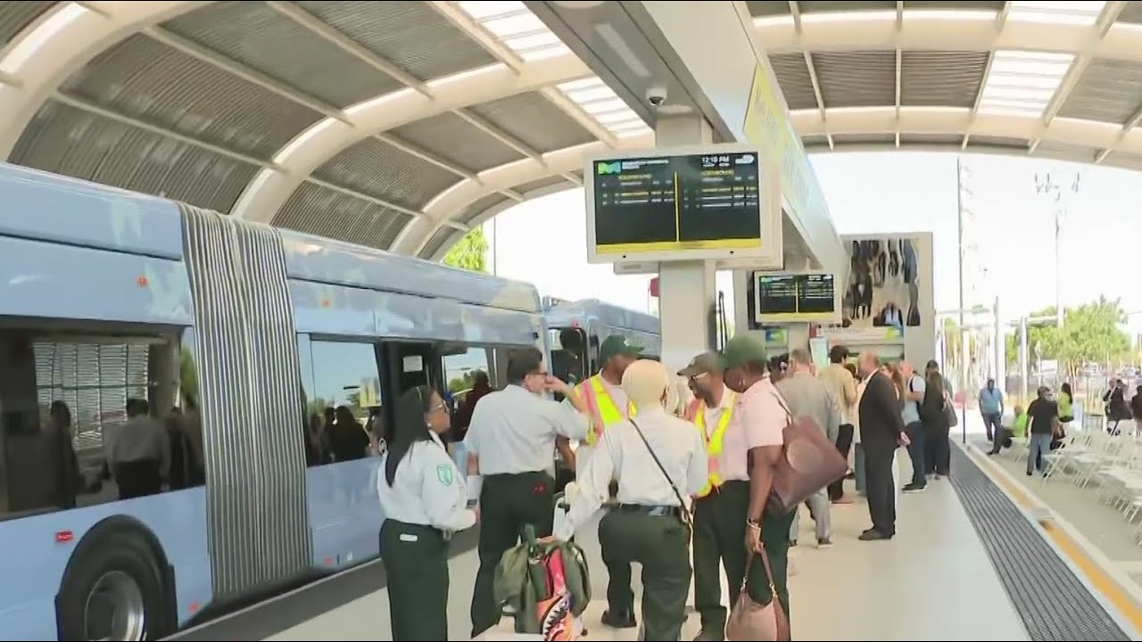 Miami-Dade launches first bus rapid transit line, promising faster, cooler rides for commuters