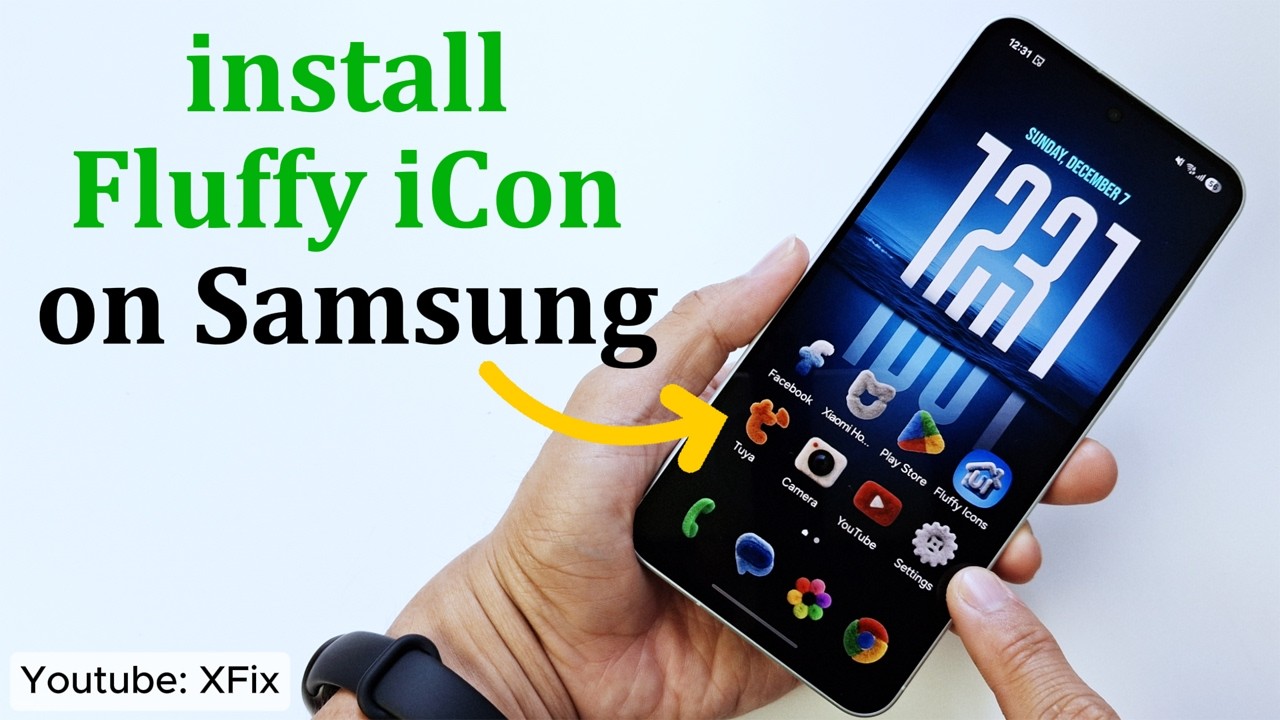 install Fluffy iCons on Samsung One Ui 8
